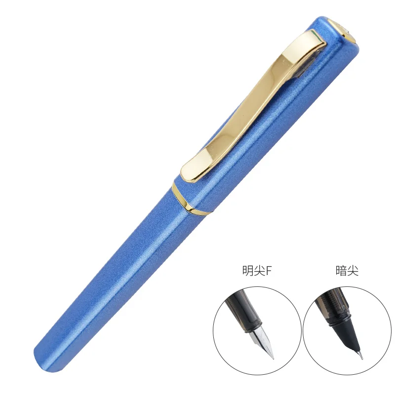 Хорошая авторучка Студенческая коррекция осанки чернильные ручки для практики рукописного ввода с капюшоном Перо 0,38 мм F Перо 0,5 мм на выбор - Цвет: blue