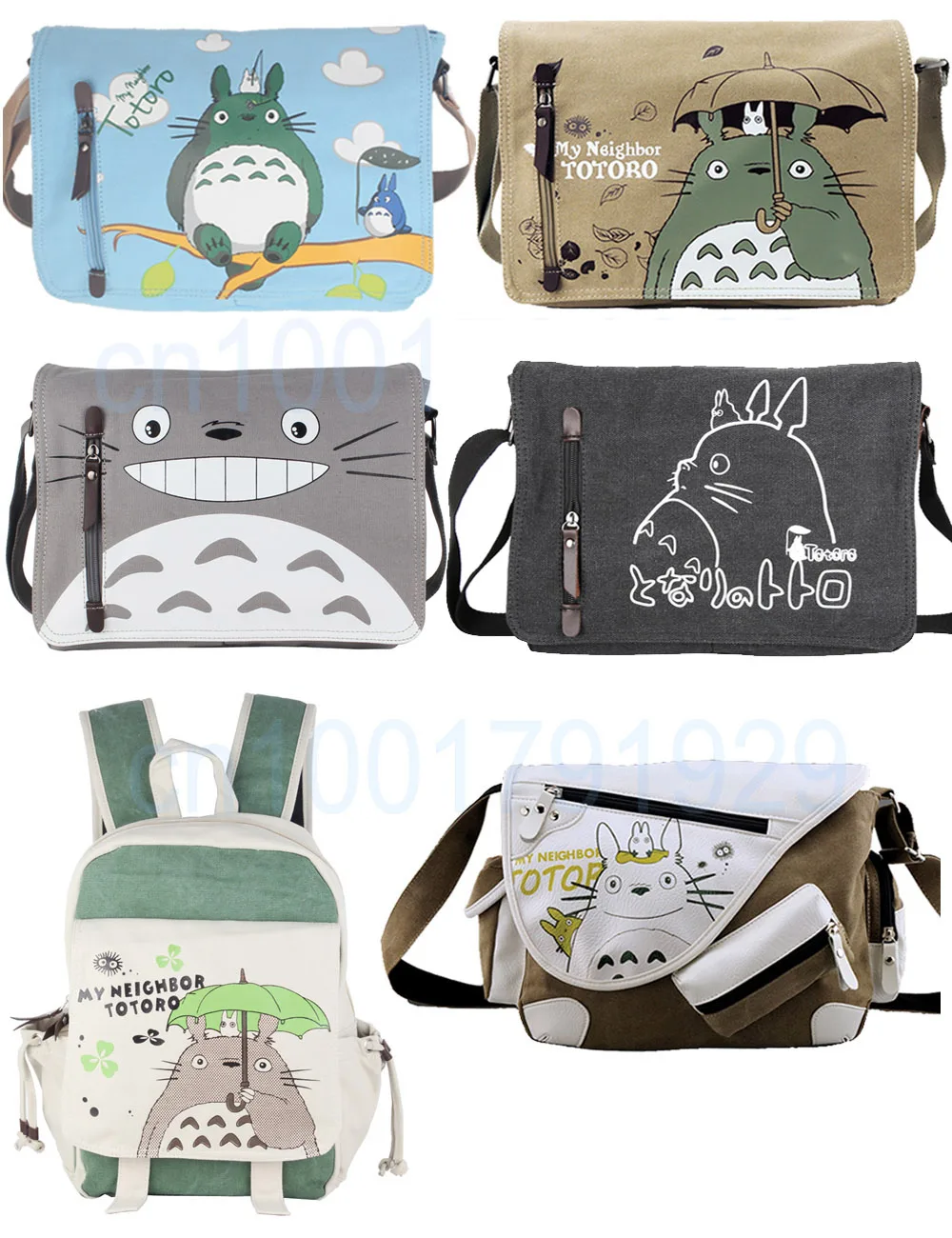 Anime My Neighbor Totoro Messenger Canvas Bag Shoulder Bag Sling Pack