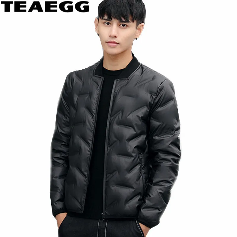 

TEAEGG White Duck Down Feather Jacket Men Clothing Chaqueta Plumas Hombre High Quality Short Down Jacket For Man Parkas AL365