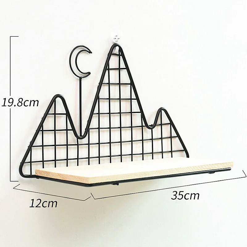 Деревянная железная настенная полка склад-хралилище подставленное к стене стойка Спальня Декор для кухни детская комната DIY полка для хранения на стене украшение держатель
