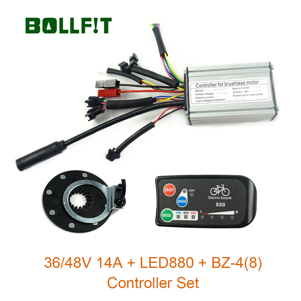 

36V48V 250W waterproof KT Controller 14A LED880 display PAS Set E-bike Conversion kit Hall Sensor