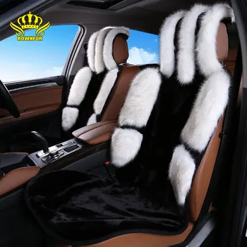 

1pcs For Front car seat covers faux fox fur cute car interior accessories cushion styling winter new plush car pad seat cover 22