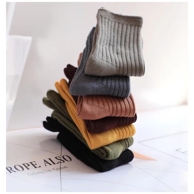 

Children Autumn and Winter Pure Cotton Combed Antique Double Needles Baby Socks Toddler Girl Socks Boy Unisex Solid 1-9 YEARS
