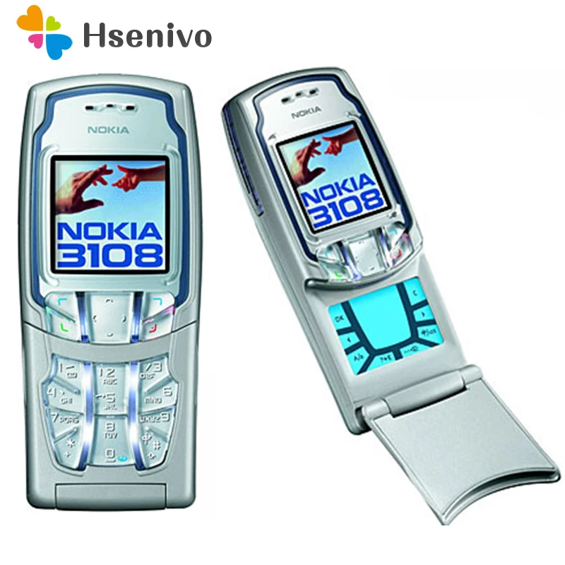 100% Оригинальный разблокированный телефон Nokia 3108 мобильный телефон 1,45 дюймов GSM старый дешевый один год warrnty Восстановленное Бесплатная