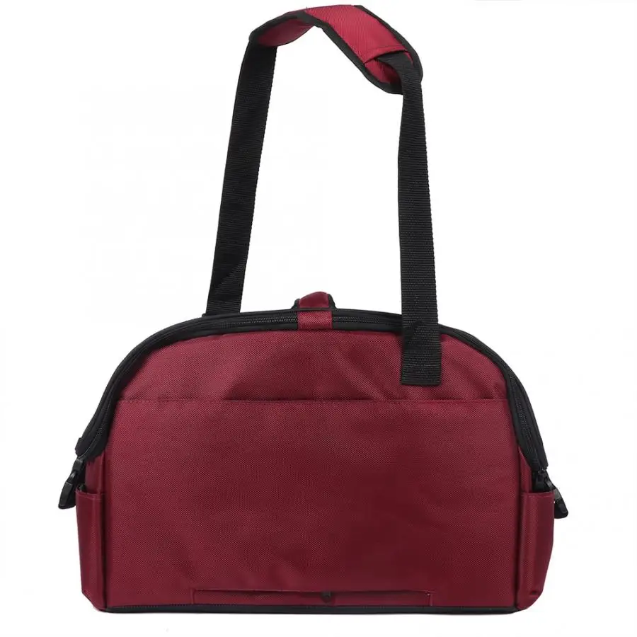 Портативная дышащая сумка для животных, дорожная сумка для собак, кошек, щенков, винно-красного цвета