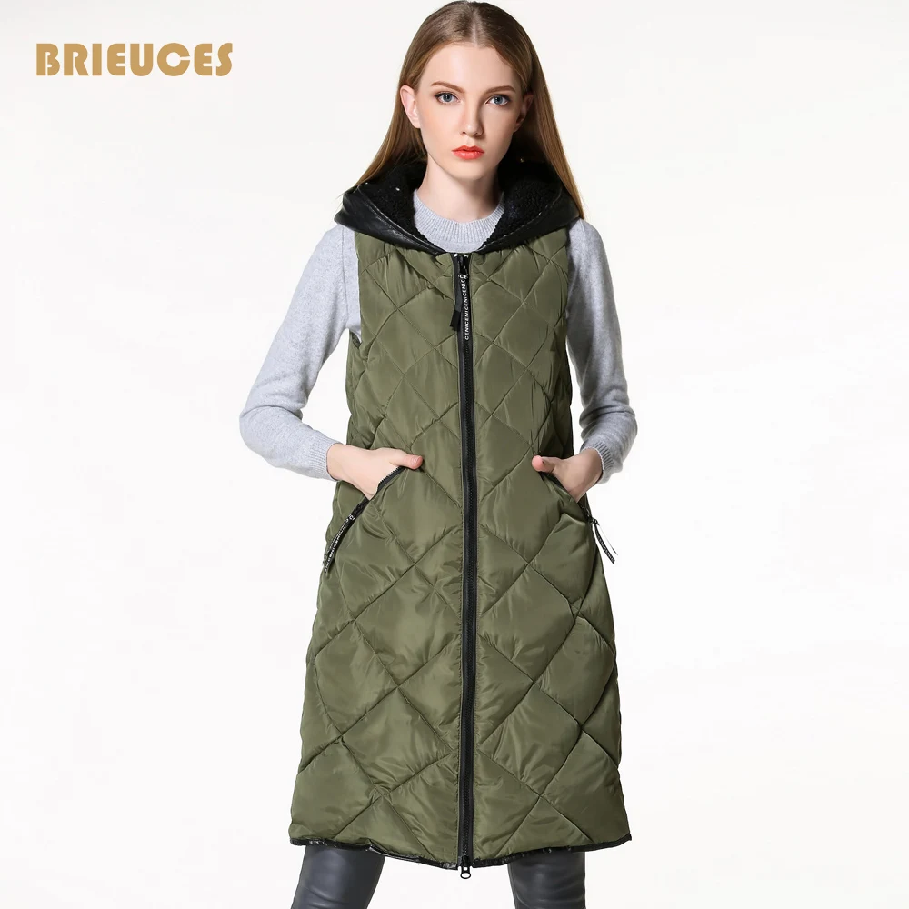 2016 free shipping winter vest women Quilting plus size Spliced PU down cotton hooded vintage waistcoat female outwear 3XL