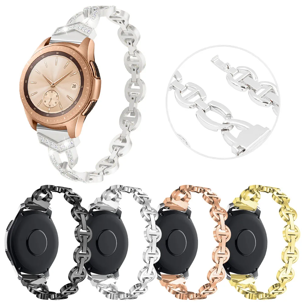 

Women Diamond Strap for Huawei Watch GT/2 Pro Band Bling Bracelet for Samsung Galaxy Watch 46/42mm/Active/Gear S3 Wrist Belt