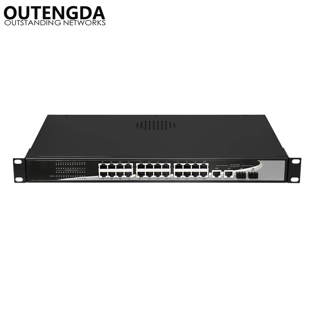 Коммутатор POE 100 Мбит/с 802 мМбит ИТ/с 2 гигабитных SFP порта|poe switch|802.3af switch24 poe switch |