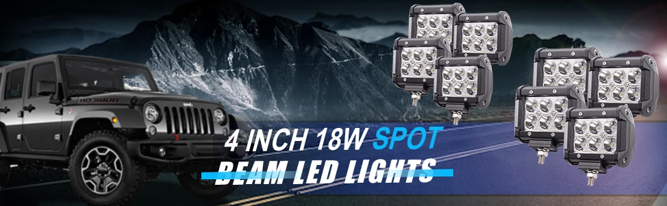 8pcs 18w light