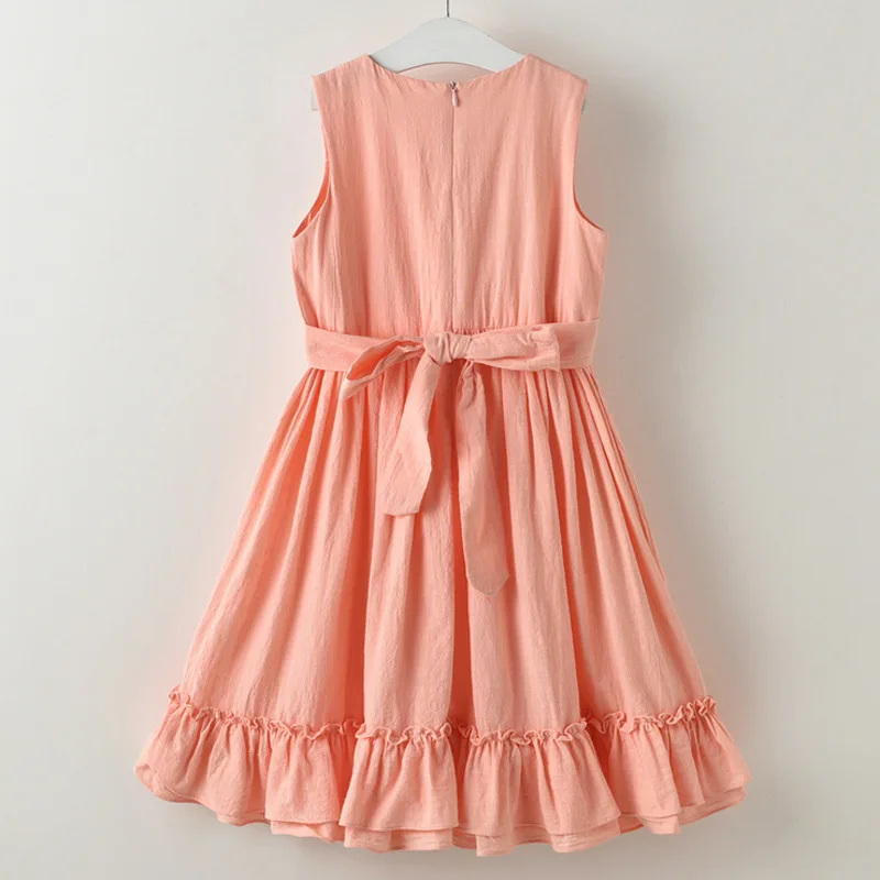 19 Summer New Girl Cotton Linen Long Dress Kids Sleeveless Princess Dresses Girls Lovely One Piece 3 14 Yrs Children Sundress Princess Dress Girl Dress Girlprincess Dress Aliexpress