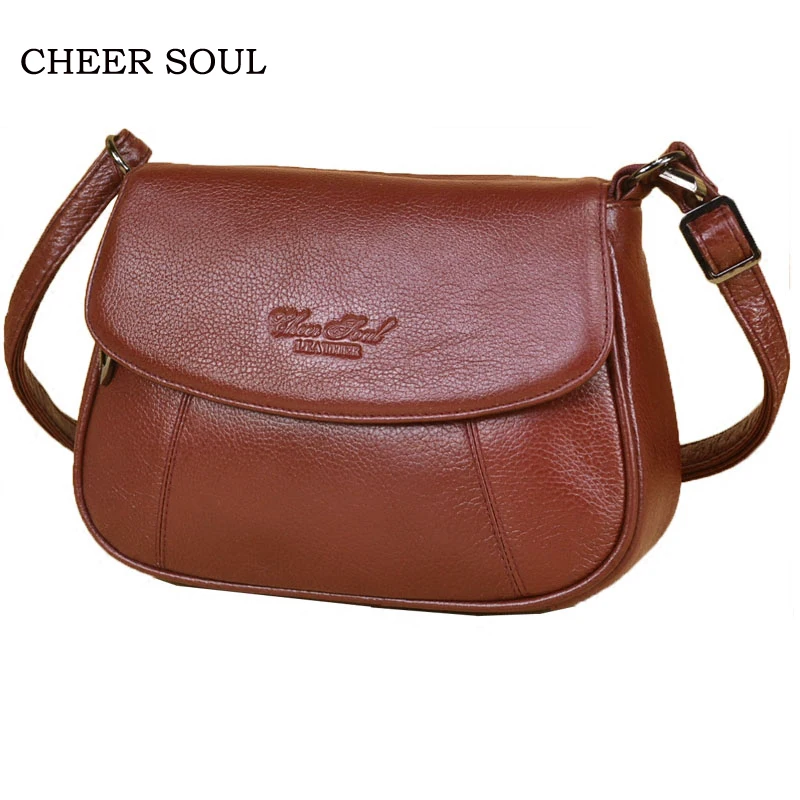 Сумка мессенджер CHEER SOUL из натуральной кожи Женская Повседневная сумка через