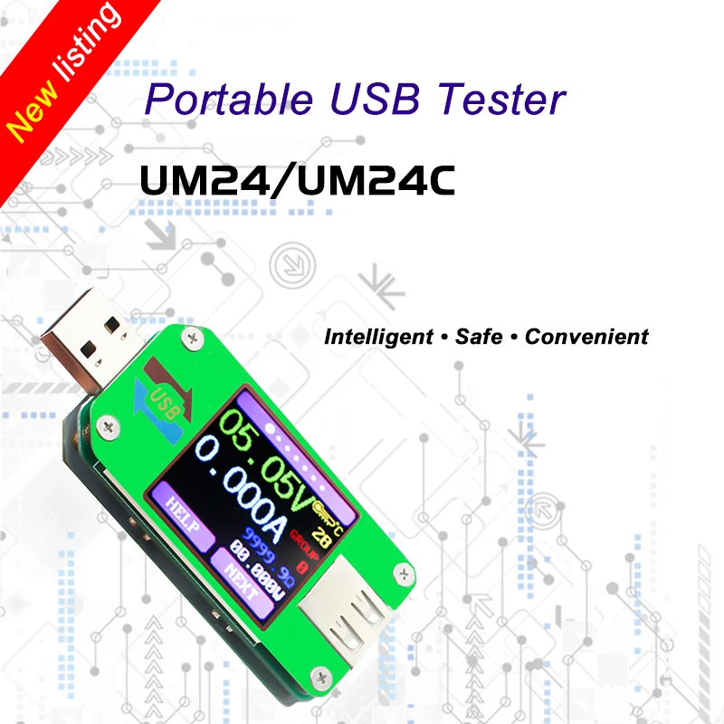 UM24 UM24C Для APP USB 2 0 ЖК-дисплей Дисплей Вольтметр Амперметр заряда аккумулятора