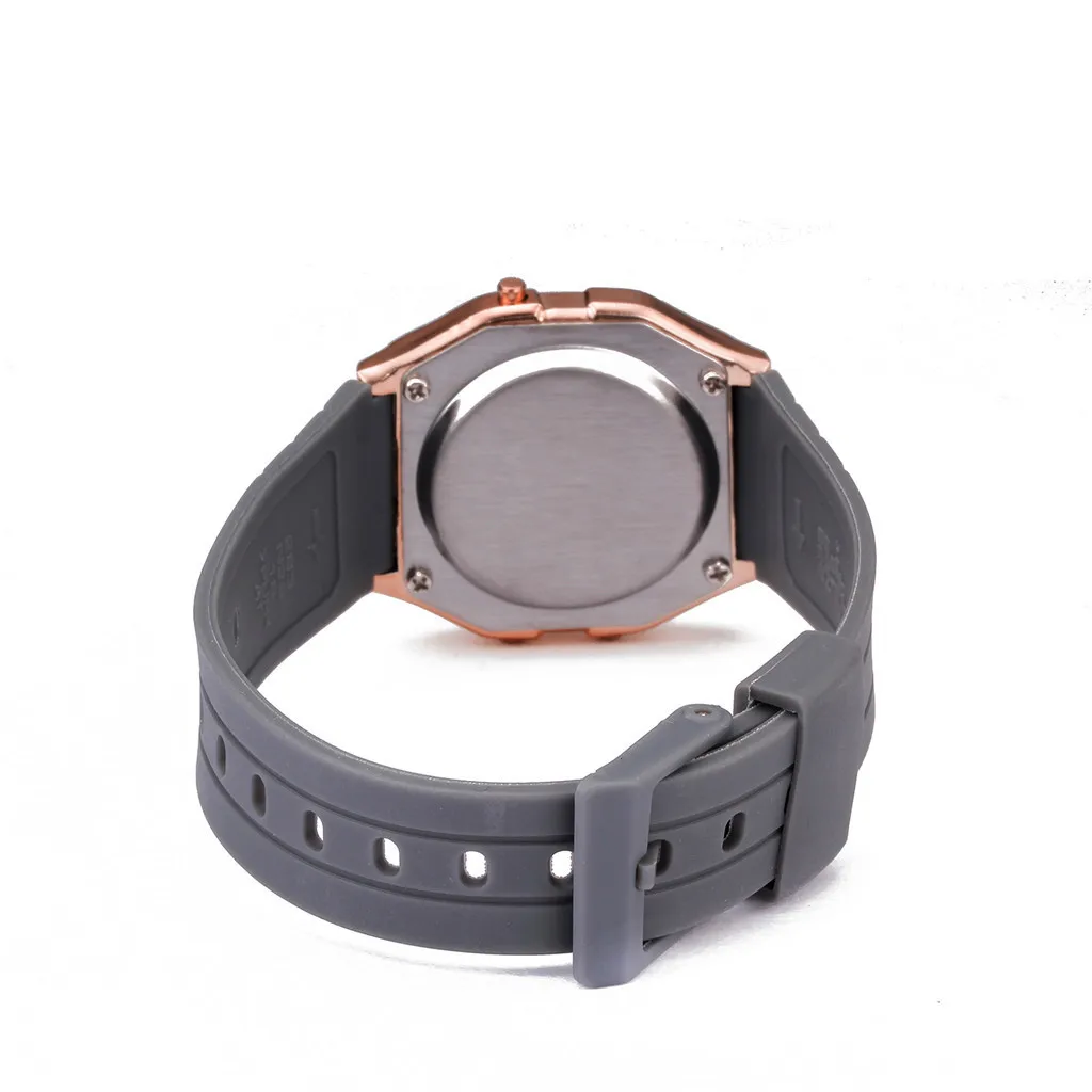 New Fashion gold silver Silicone Couple Watch digital watch square military men women dress sports watches watch A4