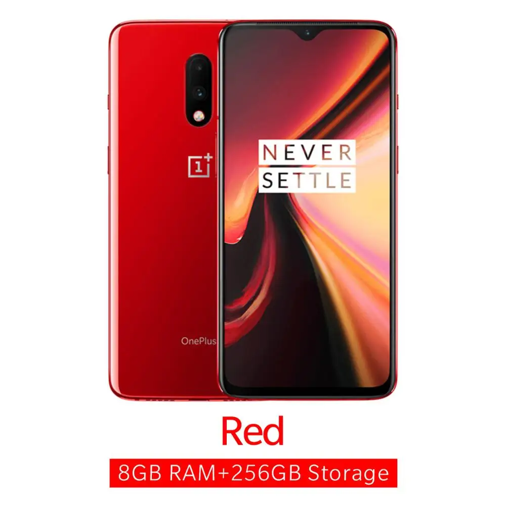 Смартфон OnePlus 7 8/12GB 256GB с глобальной ПЗУ, Восьмиядерный процессор Snapdragon 855, 6,41 дюймов, 48MP, разблокировка экрана мобильного телефона, аккумулятор 3700 мАч, NFC - Цвет: Red 8256