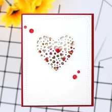 

New Hollow Heart Carbon Steel Cutting Dies Stencil Craft Creative Scrapbook Stamps Dies Embossing Paper 5.4*5.7cm 1pcs
