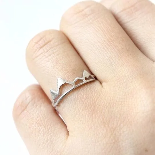 Jisensp, новое модное регулируемое кольцо, открытые горные кольца для женщин, подарок на день рождения, очаровательные ювелирные изделия, волнистые кольца Anillos Bague