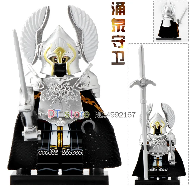 

Game of Thrones Guard Soldier of Gondor Knight Spear Sword Stark Ice and Fire Legoed Building Blocks Toys For Children XP138