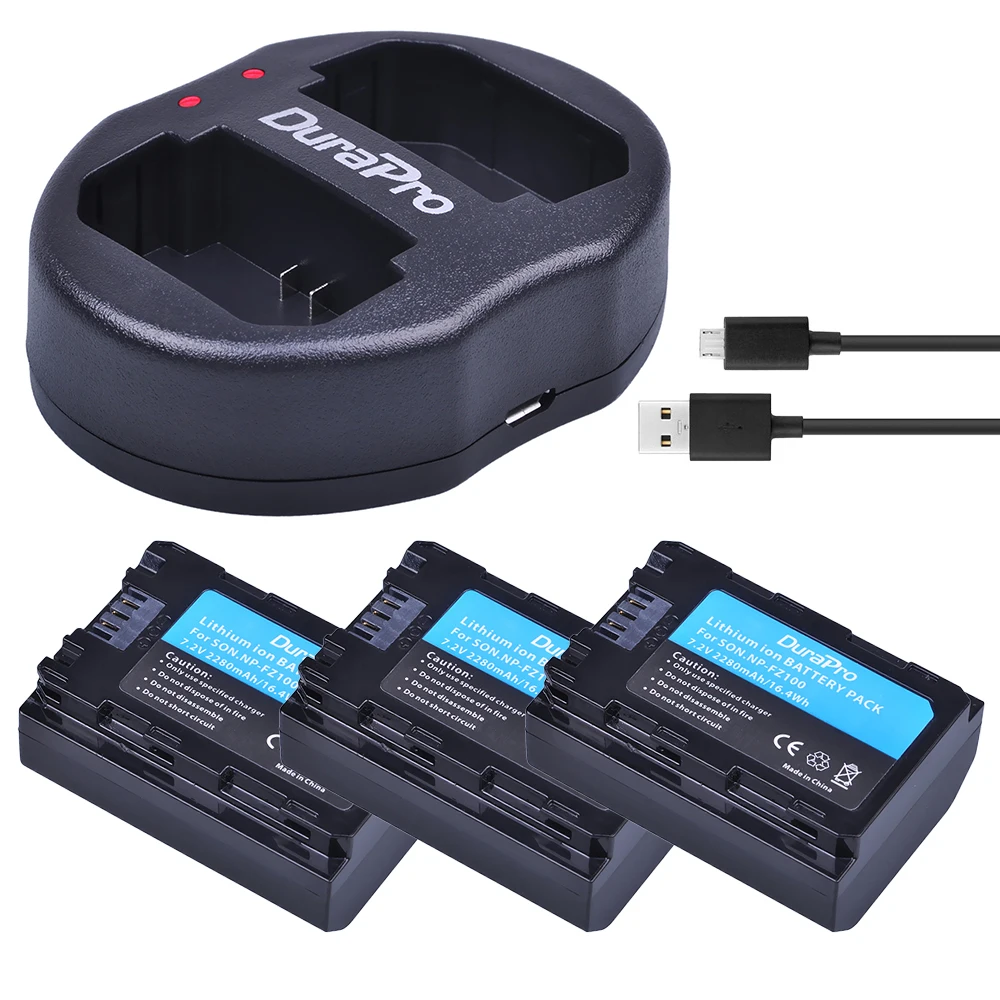 

3pcs NP-FZ100 NPFZ100 camera battery + Dual USB charger for Sony A7R III A7 III BC-QZ1 A9/A9R Alpha9 Alpha9R Alpha 9S A7RM3