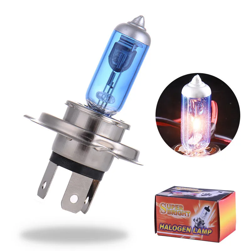 

2pcs H4 12V Super Bright 100W White Fog Halogen Bulb Headlamp Styling Car Light Source Parking