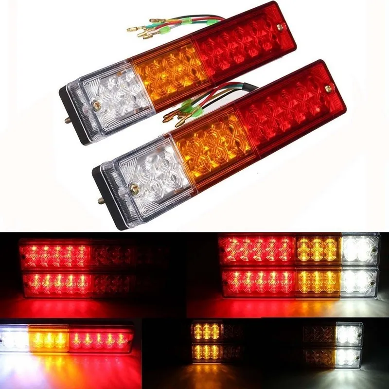 

2pcs 12V LED Lights Turn Signal Light Bar Stop Signal for Truck Rear Tail Reverse Light Indicator Lamp Super Bright Trailers