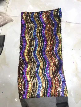 

embroiderd lace fabric Jolin-11.401 with sequins beautiful Nigerian sequins lace fabric for party dress