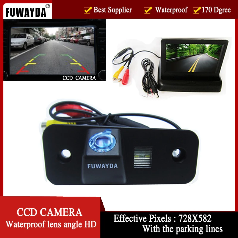 Цветная CCD Автомобильная камера заднего вида FUWAYDA для Hyundai Santa Fe santafe | Azera с 4 3