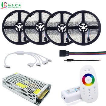 

2.4G RF RGB LED Strip Kit 20M 15M Flexible Diode Tape 10M LED Ribbon Light 60LED/M Touch Remote RGB Controller 12V Power Supply