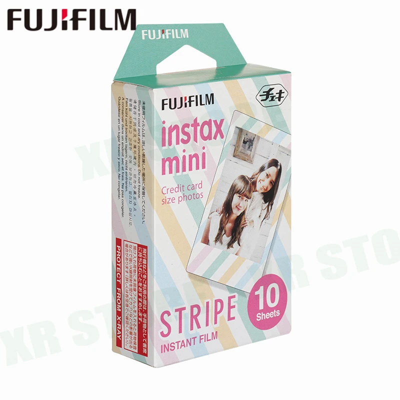 Fujifilm Instax Mini 8 9 пленка в полоску Fuji мгновенная фотобумага 10 листов для 70 7 s 50 s 50i 90 25 Share SP-1 2 Lomo camera