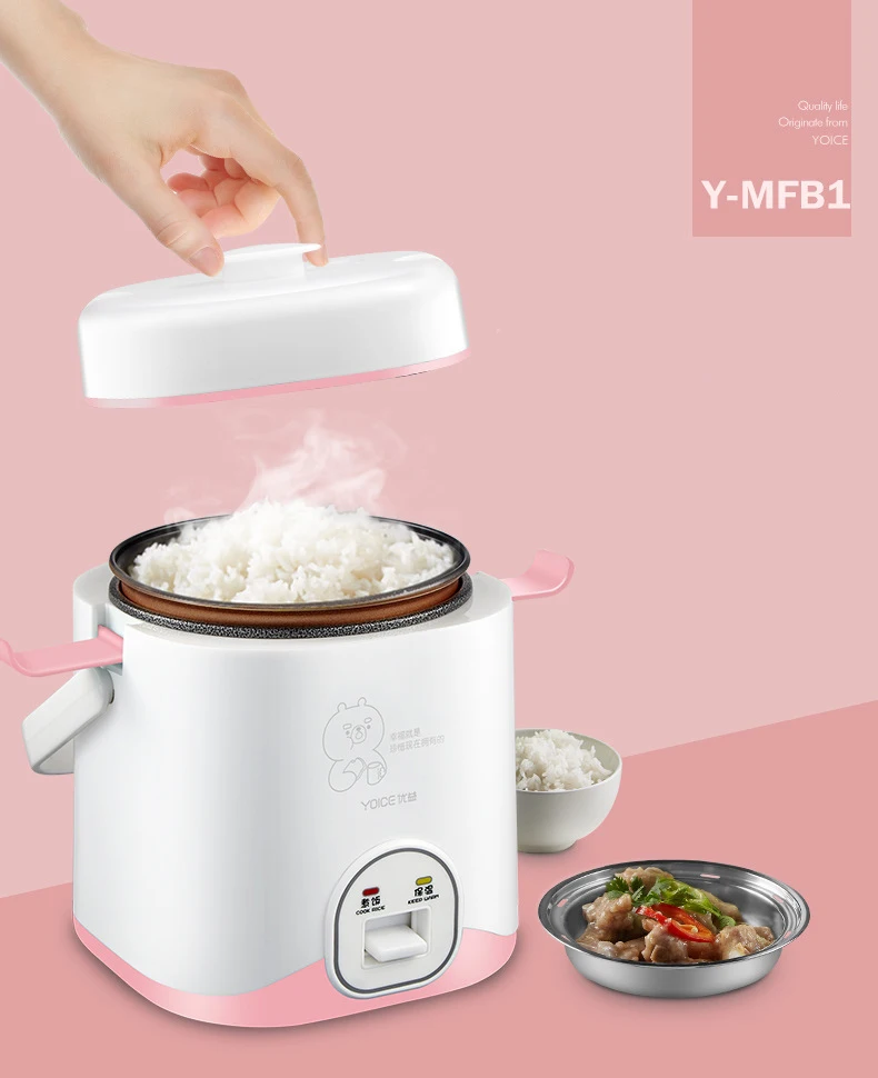 Kbxstart 1.2L Мини электрическая рисоварка ланч бокс Многофункциональный кухонный горшок не клеящийся коврик еда Cuiseur кухонная плита машина