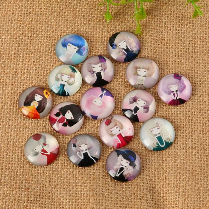 

Cute Girl Glass Cabochon Cameo 10mm 12mm 14mm 18mm 20mm 25mm Flatback Embellishment Scrapbook Accessories DIY Craft