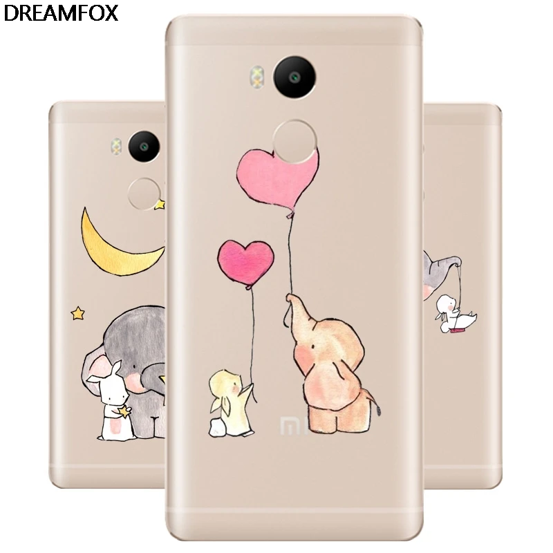 DREAMFOX L572 милый слон Мягкий ТПУ силиконовый чехол для Xiaomi Redmi Note 3 4 5 Plus 3S 4A 4X 5A Pro Global |