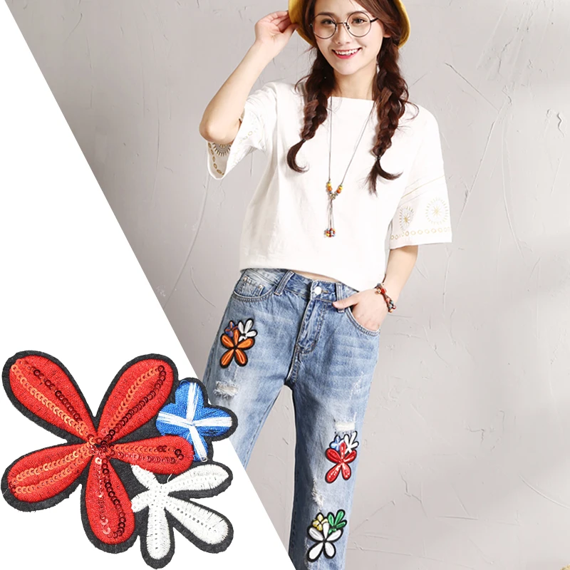

Flower Cloth Patch Stickers Affixed To Clothing Accessories Clothes Hole Patch Badge Stickers Patch For Cloth