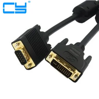 

DVI-I (24+5) DVI To VGA D-SUB 15PIN Male to Male Adapter Connector Cable 0.3m / 1.5m / 3m / 5m For Discrete Graphics to Display