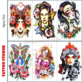 

Nu-TATY Fairy Temporary Tattoo Body Art, 12*20cm Flash Tattoo Stickers, Waterproof Fake Tatoo Henna