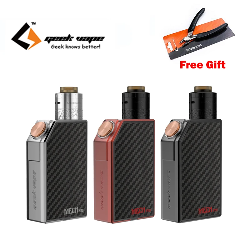 

Geekvape Mech Pro Kit elektronik sigara with 3ml Medusa RDTA vape and Mech Pro Mod vaporizer Powered by 18650 Battery vaporizer
