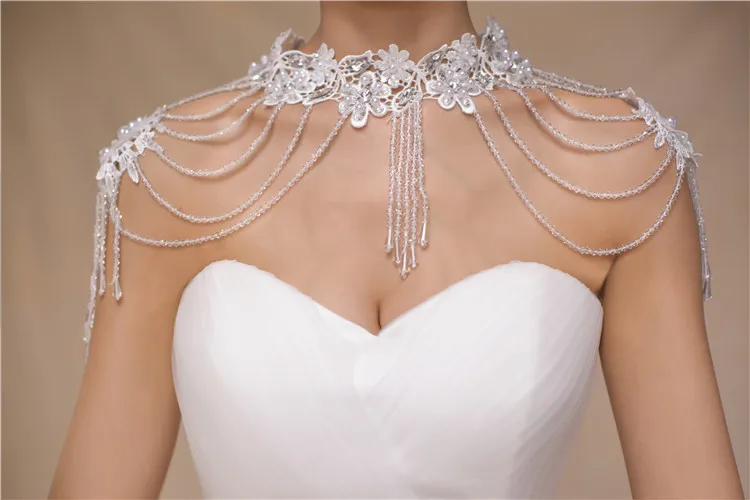 JaneVini,, бисерная кружевная цепочка на плечо, ожерелье для женщин, ювелирное изделие, кристалл, жемчуг, для девушек, свадебные цепочки на плечо, аксессуары