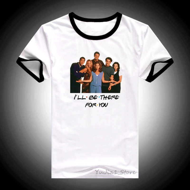 Женская футболка с надписью Friends TV show I'LL BE THERE FOR YOU женская принтом best friends