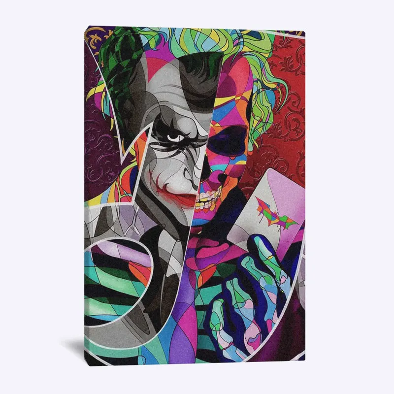 The Joker poster Wall Art Canvas For Teens Living Room Home Bedroom Study Dorm room Apartment Art Decoration Prints - Цвет: ICV 119