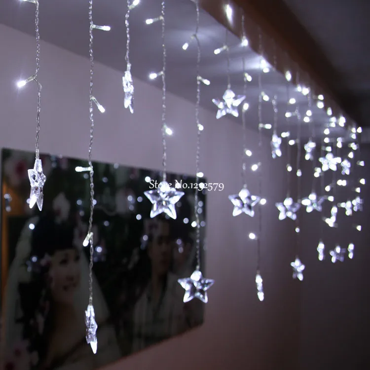 Гирлянда занавеска со звездами 4 м 100 светодиодов|light garland|string lights garlandscurtain string light |
