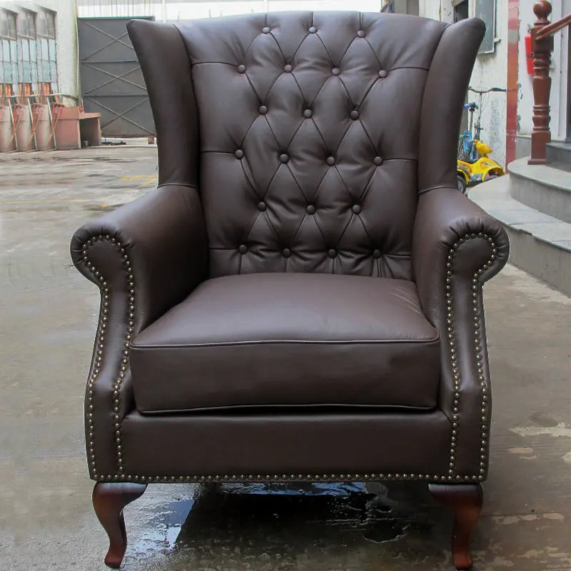 American Country Tiger Coffee Leather Sofa Chair High American Country Tiger Coffee Leather Sofa Chair High Back Chairs Custom Engineering Units Earl Boss In Restaurant From