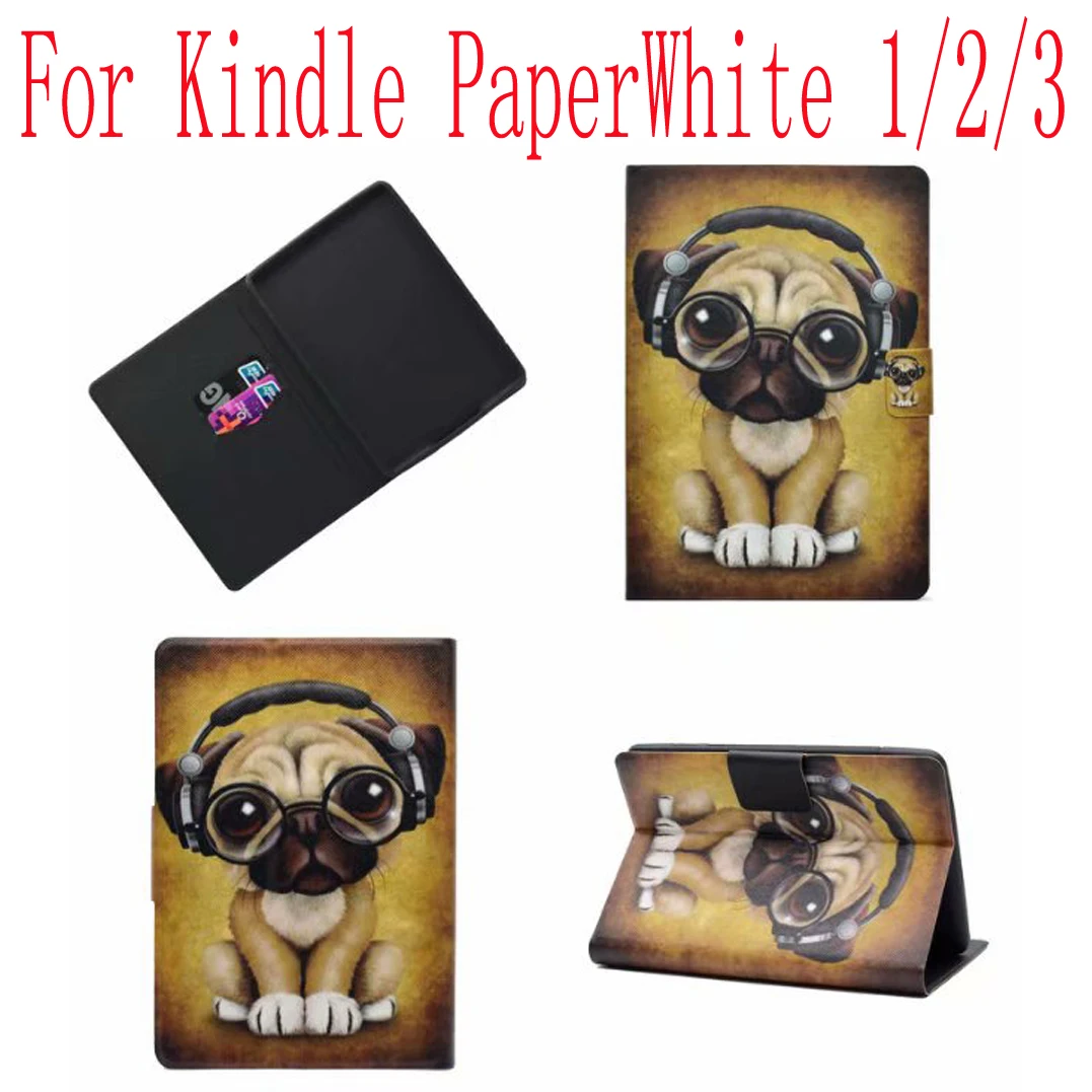 

For Amazon Kindle Paperwhite Smart Case Card Pocket Leather Stand Flip Cover For Kindle PaperWhite 1/2/3 Auto Sleep Wake
