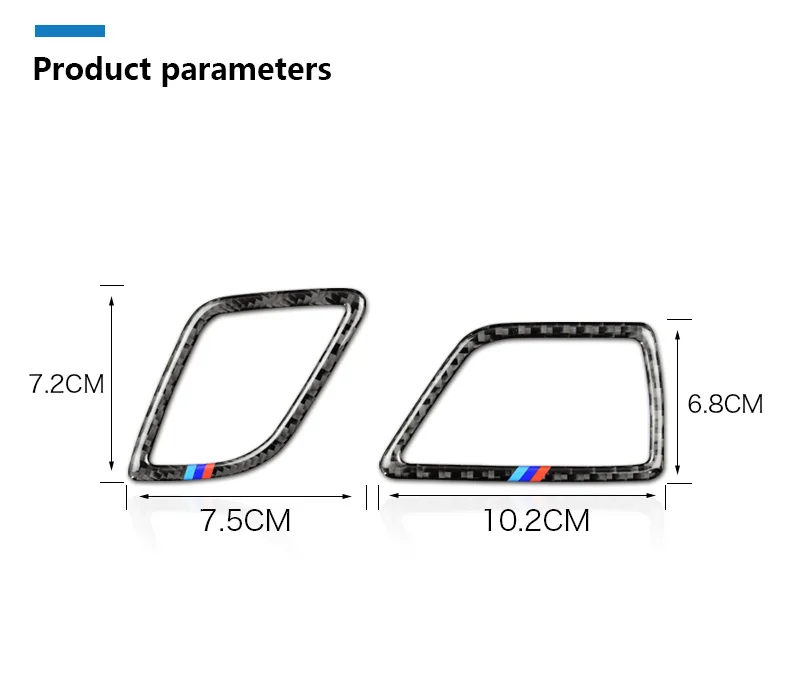  for BMW F10 5 Series LHD Carbon Fiber Car Air Conditioner Outlet Frame Vents Decorative Trim Accessories Car Styling (9)