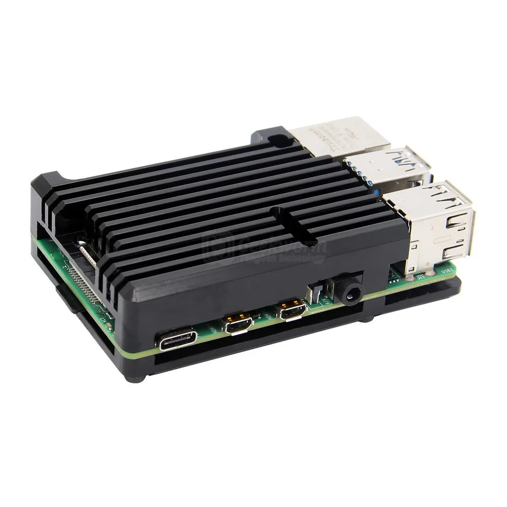 Чехол Raspberry Pi 4 Armor Heatsink с двойным вентилятором 4B Пассивный охлаждающий чехол из