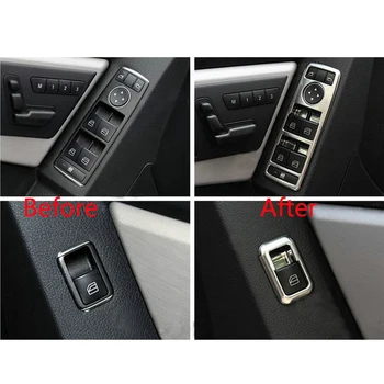 

5x Chrome plate ABS Decoration Door Interior Window Lift Switch Cover Trim For Mercedes-Benz ML GL GLE GLS Class W166 X166 C292