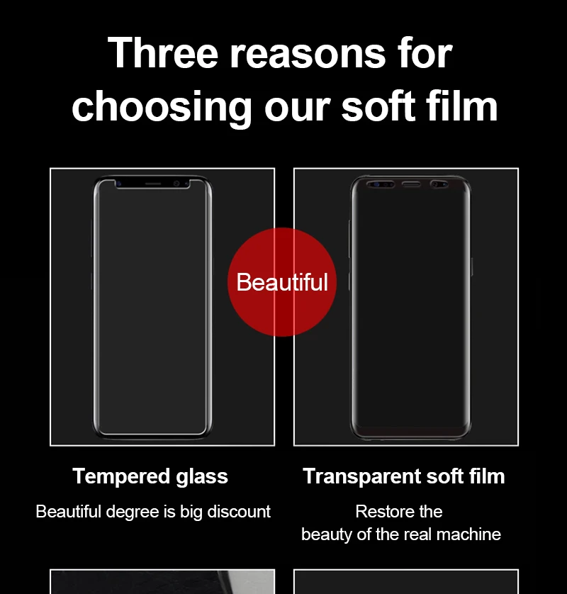 TOMKAS For Samsung S8 S9 Plus Screen Protector Soft TPU Front Film For Samsung Galaxy S7 Edge Note 8 Screen (Not Tempered Glass)