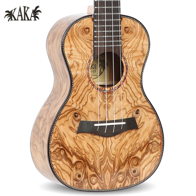 Cheap Kaka UKLELE kuc-88 monoboard ukulele small guitar 23  Narcissus pomegranate wood veneer