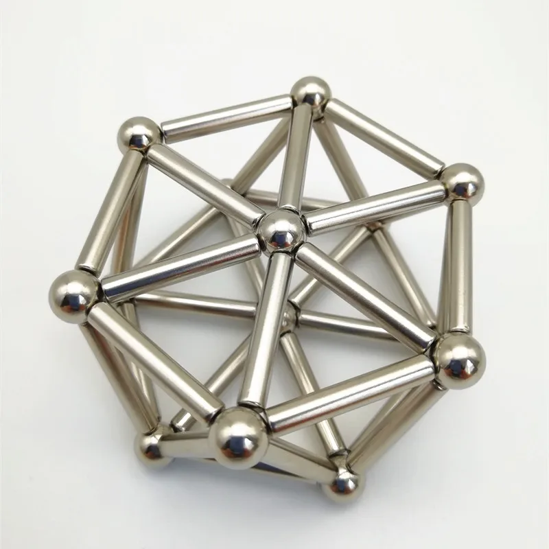 Неодимовый магнит 63 шт. стержни и металлические шарики Постоянные сильные магниты строительные креативные магниты высвобождающие шары