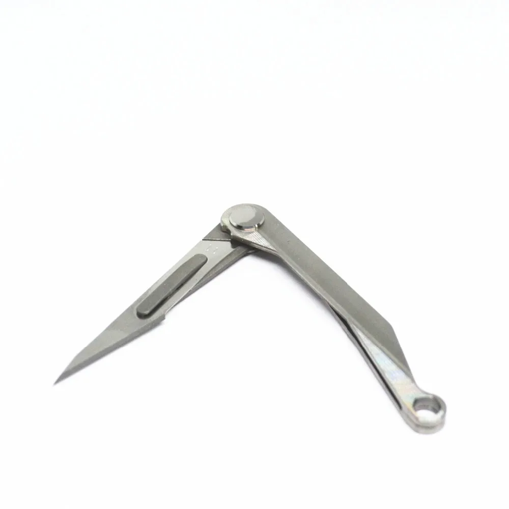 Нож для повседневного использования, титана, миниатюрный нож, карманный инструмент, небольшой брелок, многофункциональный инструмент для повседневного ношения
