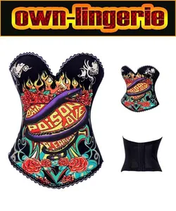 Women intimates new Corset Sexy Lingerie halloween gost print corset w3223