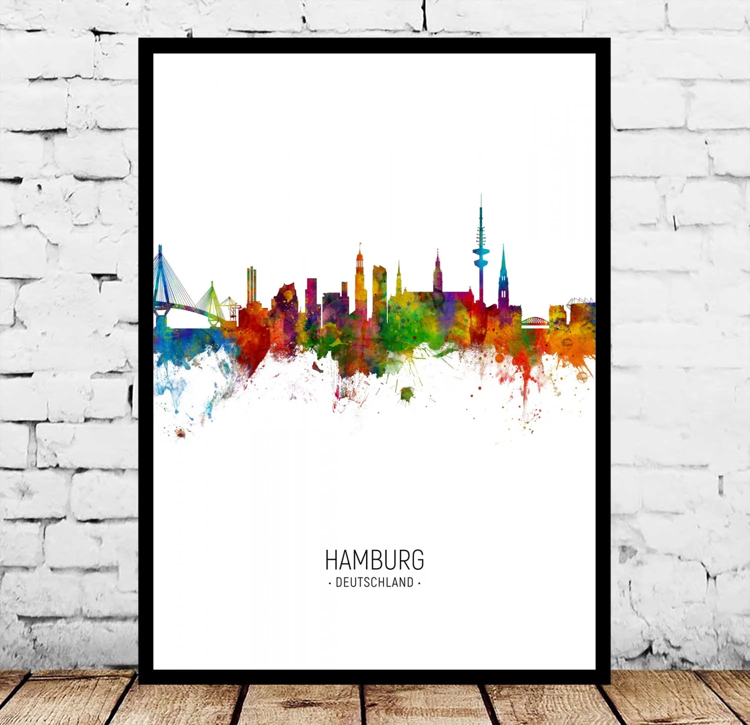 

Hamburg Hannover Heidelberg Kassel Koblenz Lbeck Leipzig Munich Rostock Stuttgart Germany City Watercolor Poster